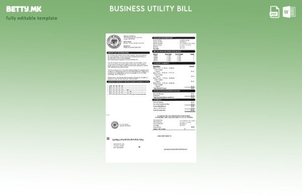 Деловна сметка за комунални услуги на градот Џексон во САД